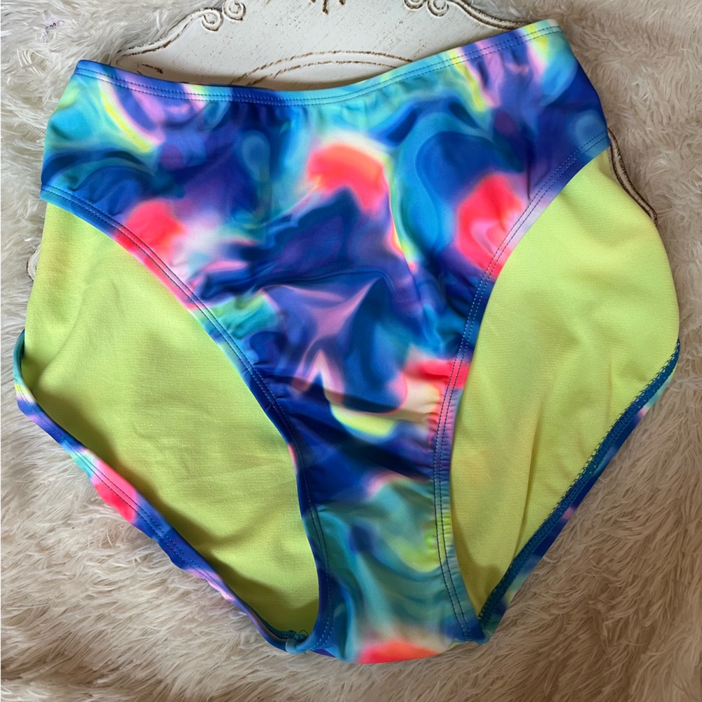 🩵 No boundaries tie dye High-Waisted Bikini Bottoms size 19 - Picture 5 of 8